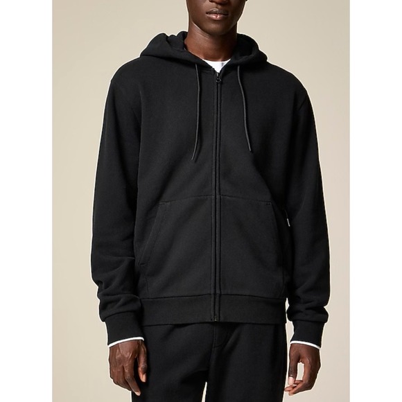 J.Crew Summit 11 oz. Soft-Knit Fleece Hoodie Black Men's‎ Size Large Heavyweight